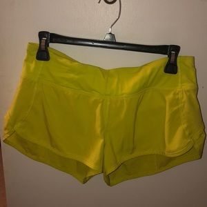 NEON lululemon run speed up shorts